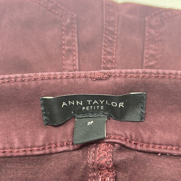 Ann Taylor Women's Wine Color Jeans Size 2 Petite - Picture 11 of 15